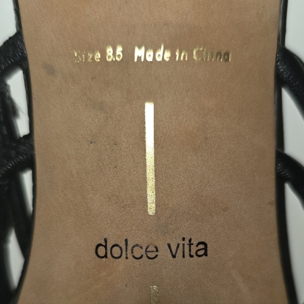 Dolce Vita Black Strappy Heel Sandals - Picture 3 of 7